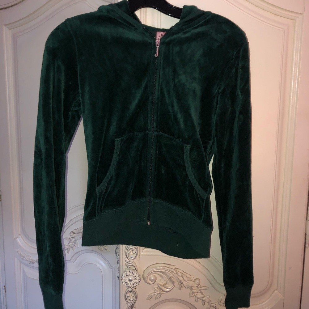 Emerald green juicy couture velour hoody
